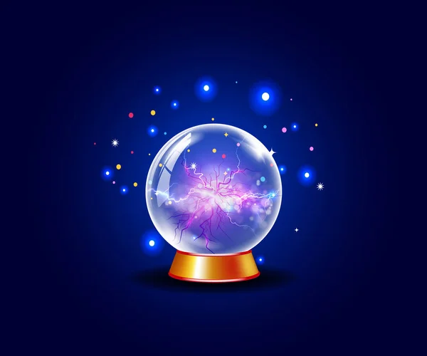 Magická energie míč s žílami energetické centrum mimo — Stockový vektor