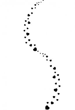 Sevgililer kalp konfeti dalga ile küçük resim vektör 