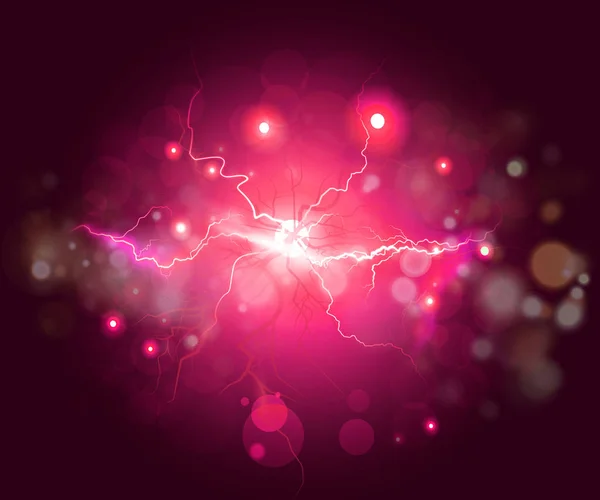 Nebulosa roxa brilhante com campo flash de plasma de alta energia no spa — Fotografia de Stock