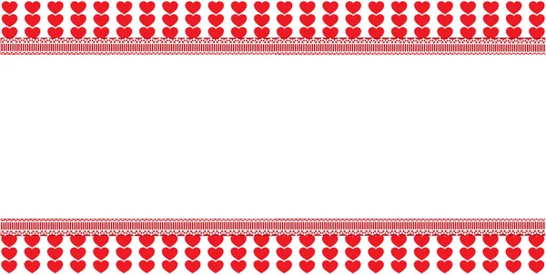 Beyaz çizgili metin için yer şenlikli şablonuyla bac Kalpler — Stok Vektör
