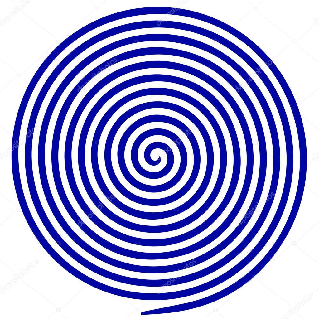 Volute, maze, concentric lines, circular, rotating clip art isol