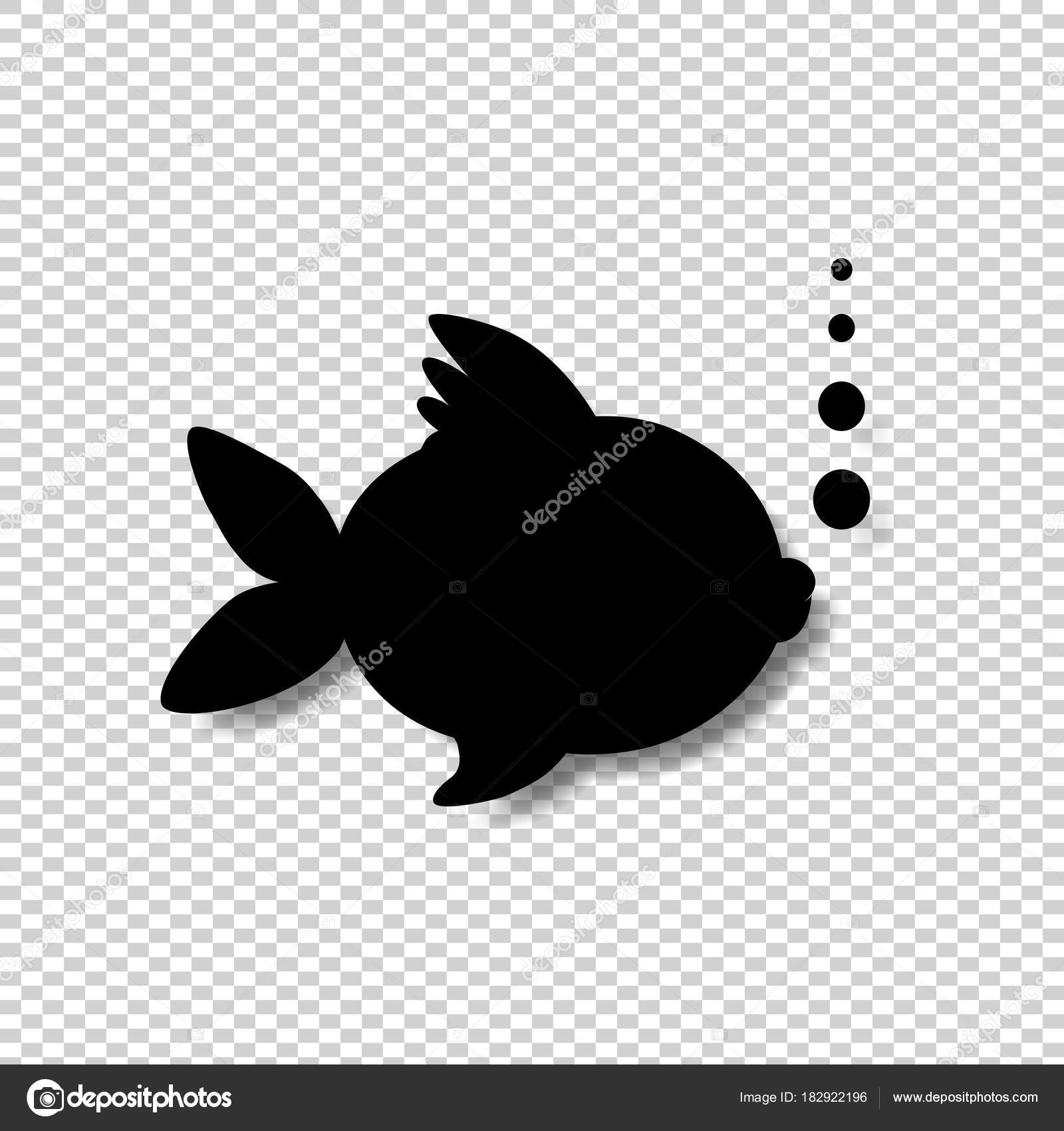 動物の島 ユニーク金魚 イラスト シルエット