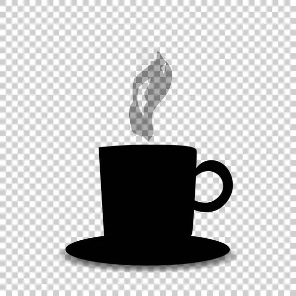 Symbol of hot beverage mug for card — Stock Vector