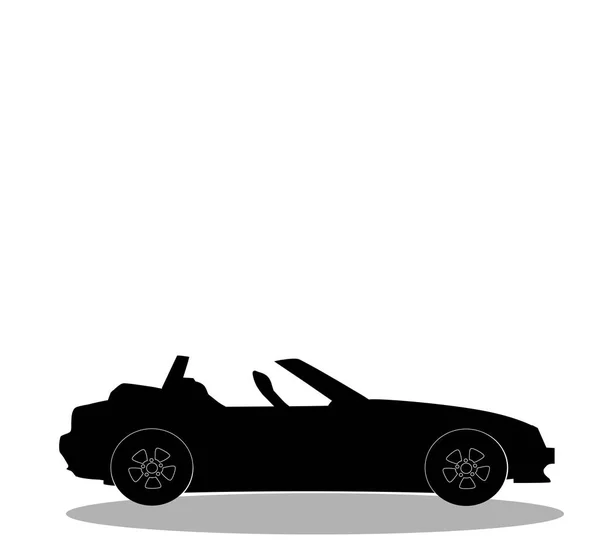 Sportbil utan tak logo, logga, etikett, ClipArt för design. — Stock vektor