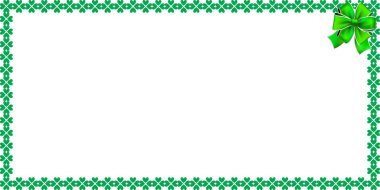 Yoncaları, şerit ile sınırındaki Saint Patricks Day dikdörtgen