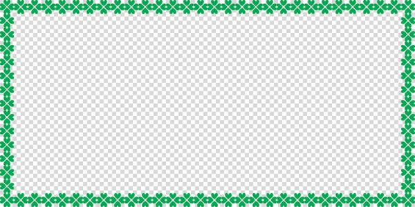 Saint Patricks Jour frontière rectangle en trèfle — Image vectorielle