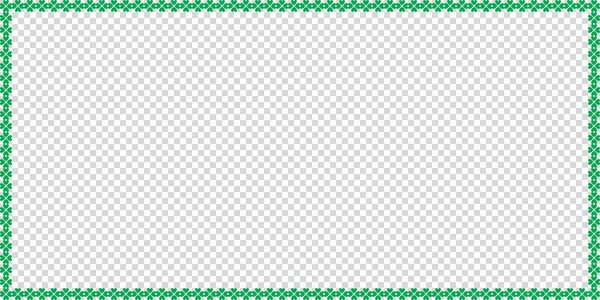 Saint Patricks Day rectangle border made of shamrocks — Stock Vector