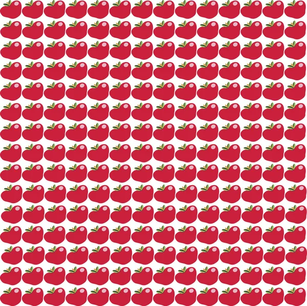 Бесшовный узор с большими красными яблоками на белом фоне — стоковый вектор