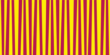 Soyut dikey çizgili desen. Sarı ve kırmızı baskı.