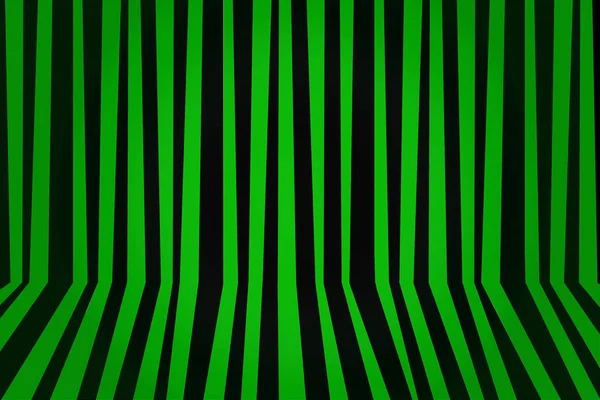 Hintergrund gestreiftes Zimmer in grün und schwarz. Vektorillustration. — Stockvektor