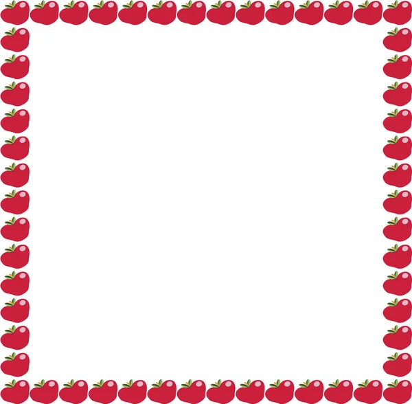 Червоні яблука, що межують ізольовані на білому тлі . — стоковий вектор