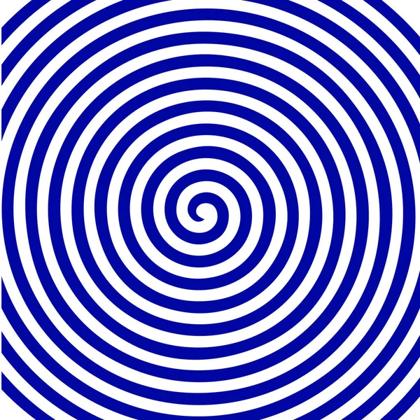 Blanco azul redondo vórtice abstracto hipnótico espiral fondo de pantalla . — Vector de stock