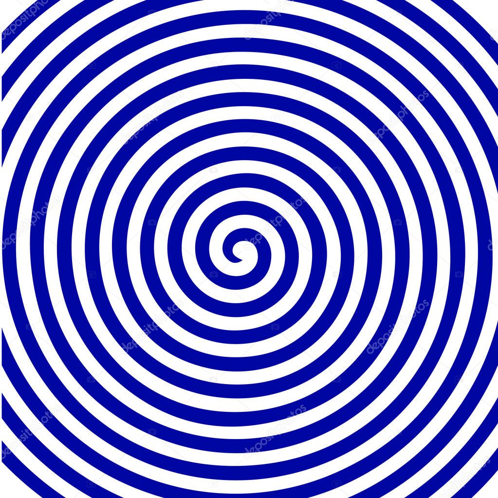White blue round abstract vortex hypnotic spiral wallpaper.