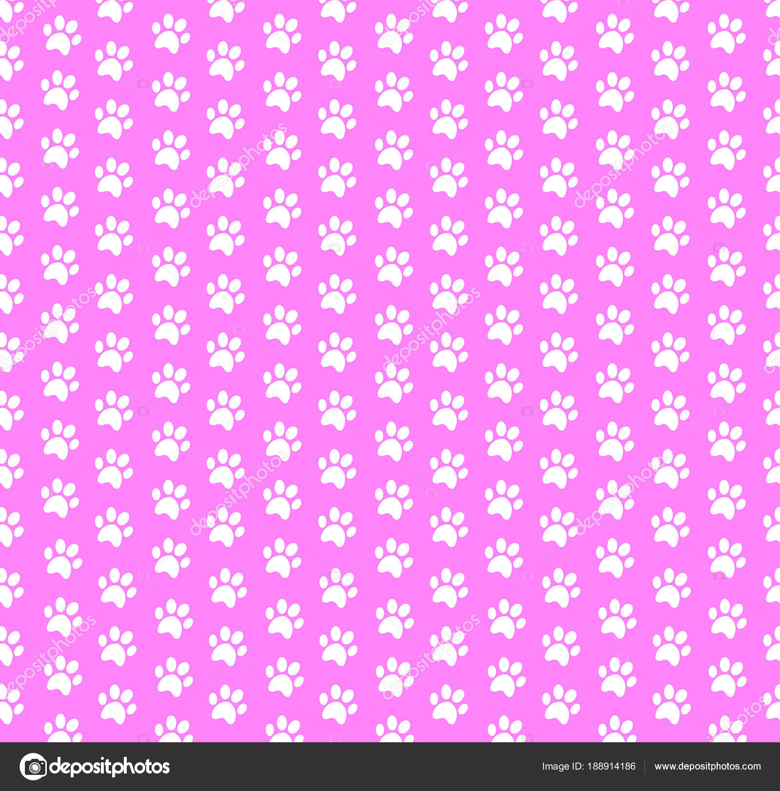 Square seamless baby pattern of white animal paw prints on pink background.  Stock Vector Image by ©Katarepsius #188914186