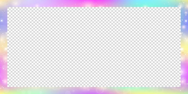 Banner mágico con malla de arco iris y espacio para texto . — Vector de stock
