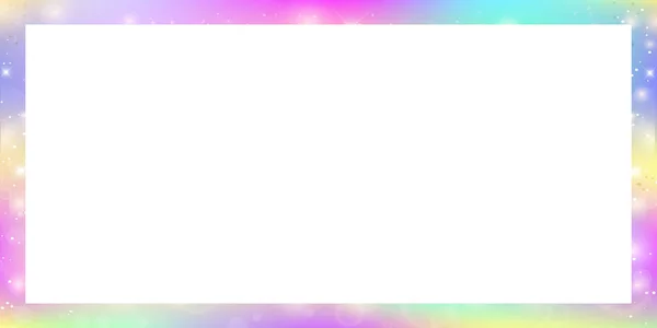 Magic banner with rainbow mesh and copy space. — Stock Vector