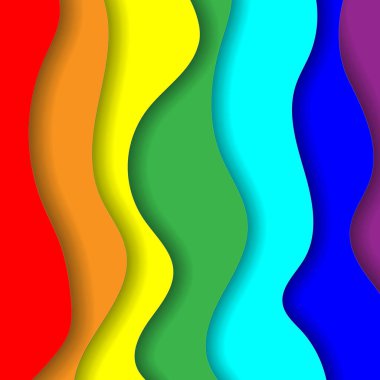 Gökkuşağı Kağıt Kesiği Sanat Meydanı Lgbt Bayrak Arkaplanı