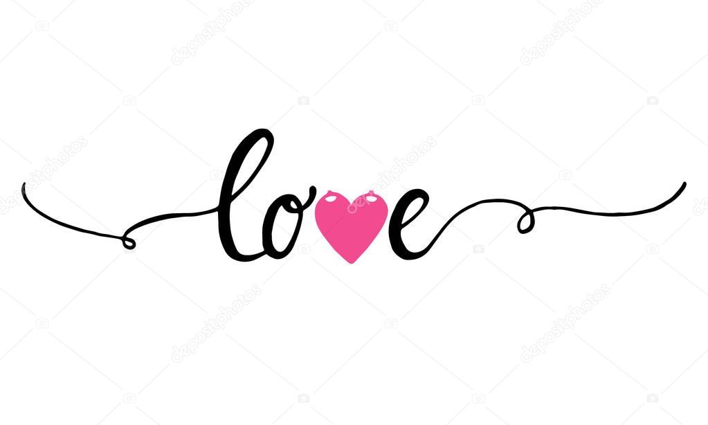 Cute Sex shop logo and badge design template. Sexy label. Vector xxx elements. Adult store symbol, icon - boobs. Lettering womans breast love.