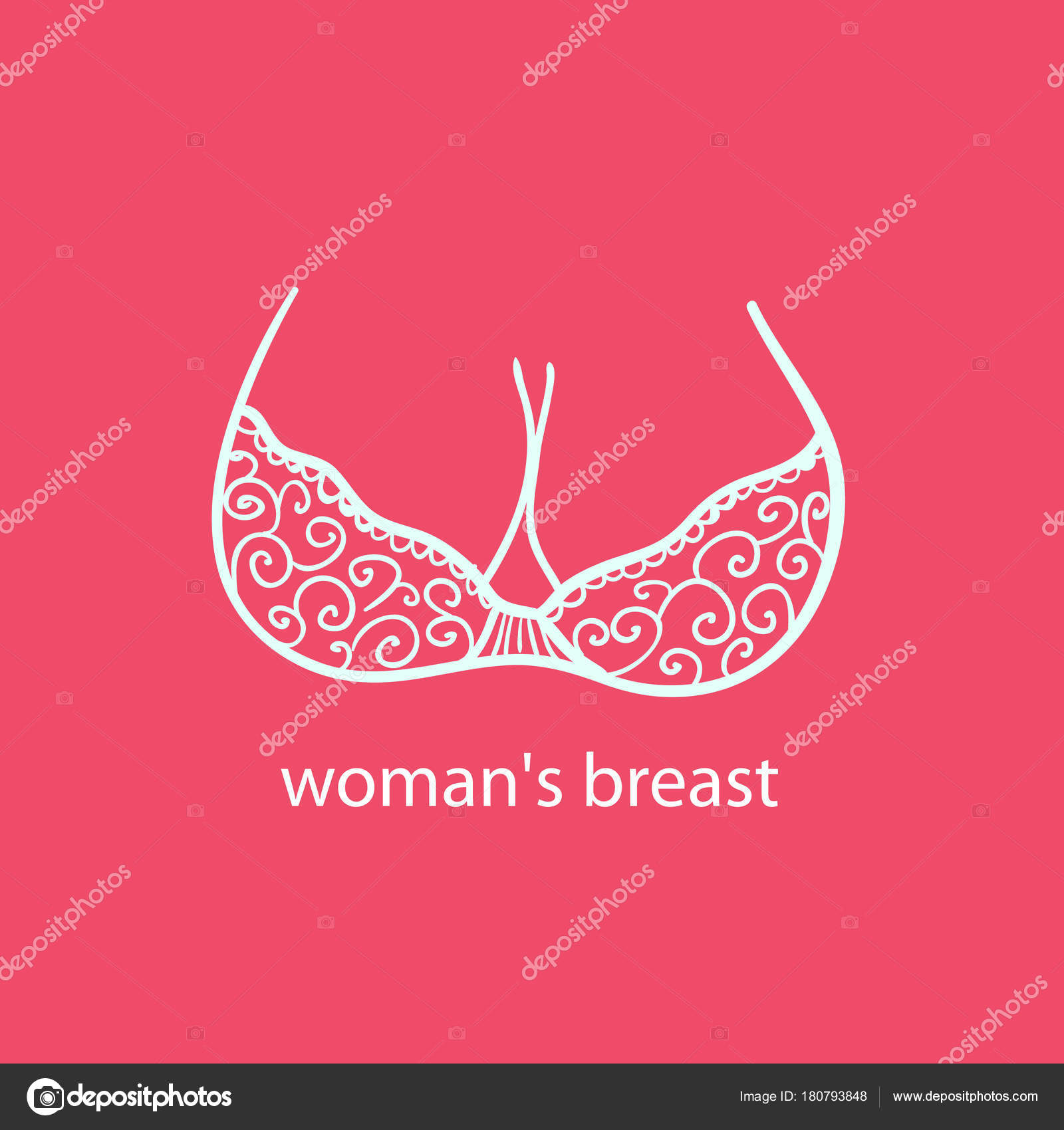 Woman's Breast Icon Logo Boobs Icon Love Adult Content Sex Stock Vector by  ©Mila1717 180793848