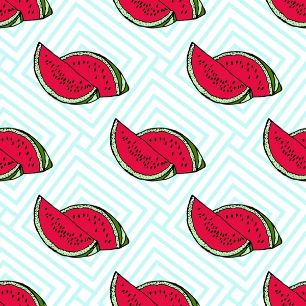 Watermelon Seamless Pattern Colorful Vector Illustration Vector Illustration — Stock Vector