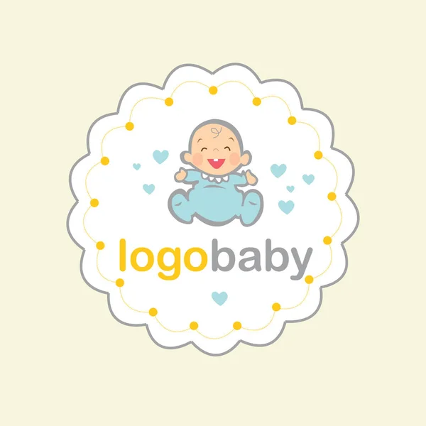 Vector Modern Baby Logotype Baby Shower Design Vector Illustration Eps10 — Stock Vector