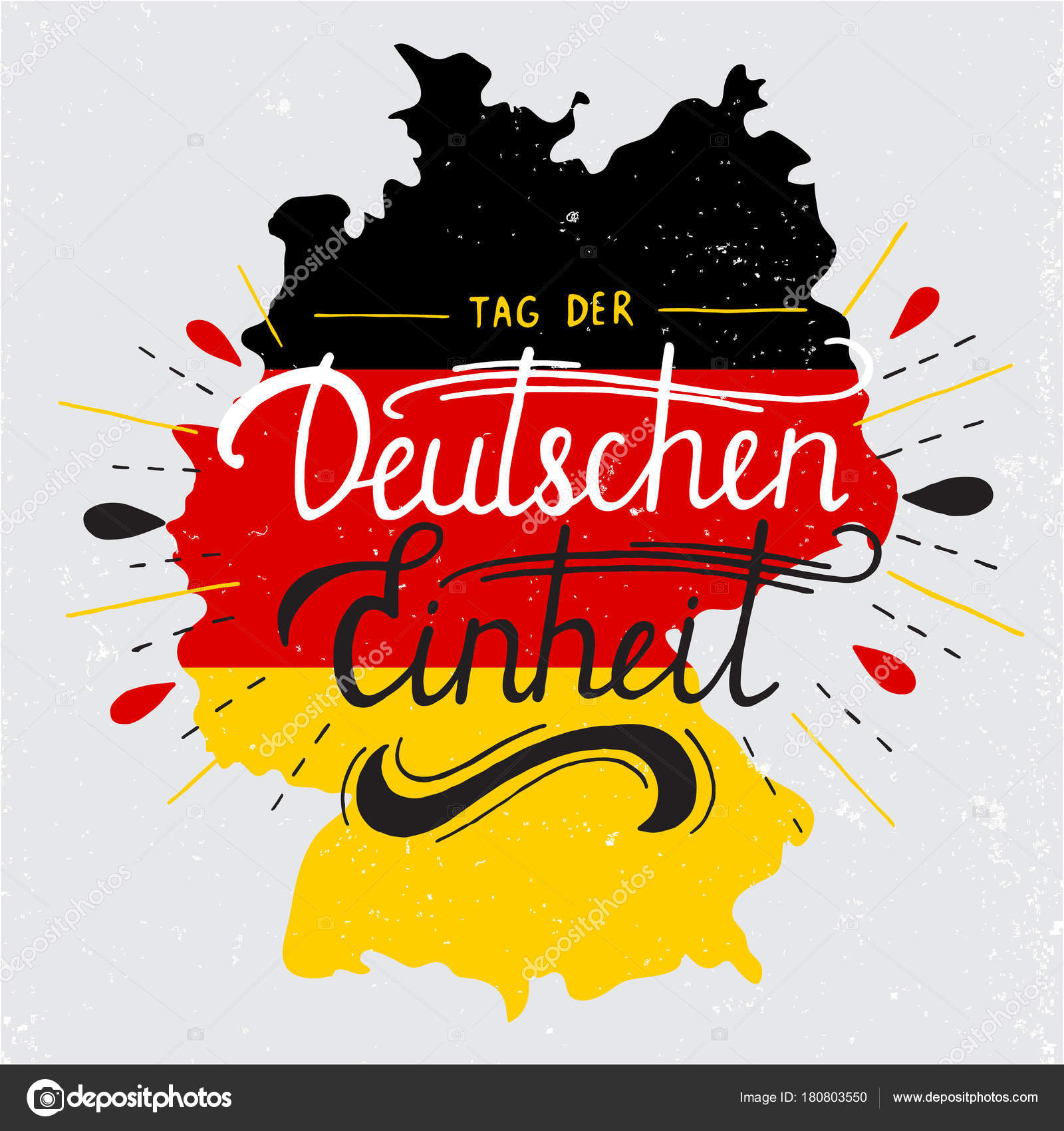 Tag der deutschen Einheit-Schriftzug — Stockvektor ...