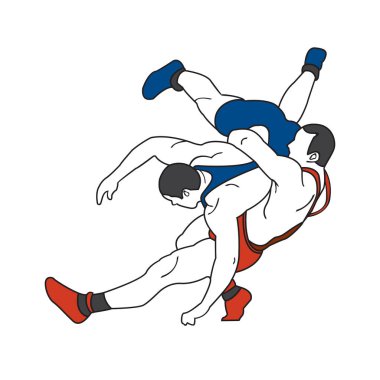 Dövüş sanatları. Vektör izole illustrationon arka plan