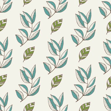 Sonbahar vektör desen. El sonbahar yaprakları arka plan çizmek. Sonbahar yaprakları kavramı. Farklı sonbahar yaprakları. Soyut kalıyor. Sonbahar çerçeve. Vektör çizim yaprak.