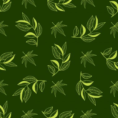 Renkli yaprakları arka plan. Vektör desen. Yaprak Seamless Modeli.