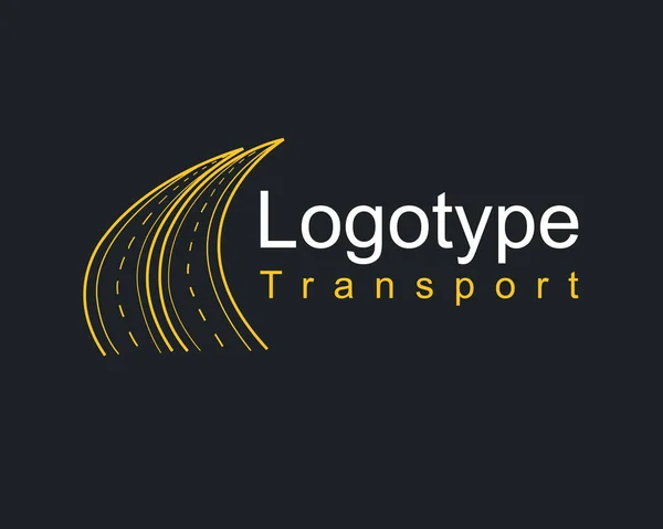 Logo Plantilla Transporte Diseño Ilustración Vectorial Ilustración Vial Carretera Curva — Vector de stock
