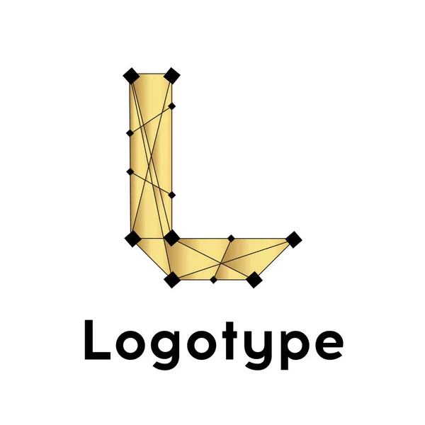 文字Lロゴアイコンデザインテンプレート要素 — ストックベクタ