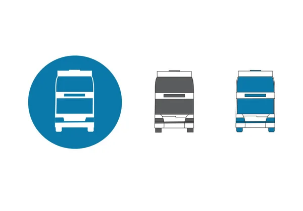 Bus Icônes Vecteur Design Plat Meilleure Icône Vectorielle — Image vectorielle