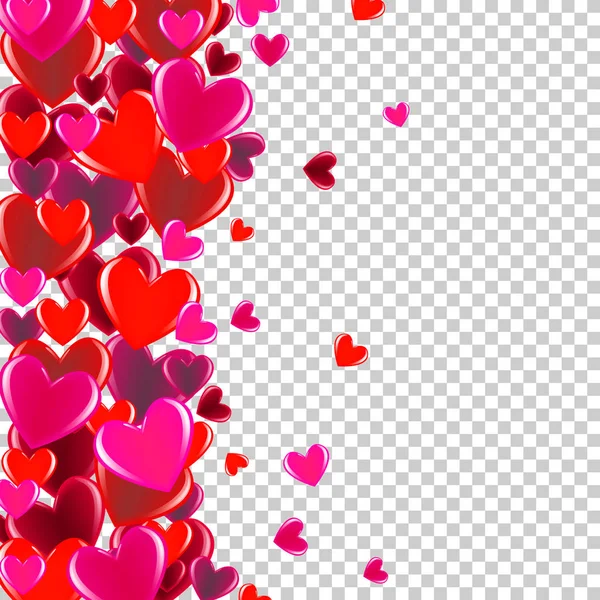 Valentine's day background with hearts. — Stock Vector