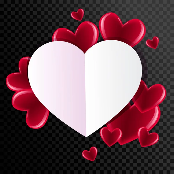 Fondo del día de San Valentín con corazones. — Vector de stock