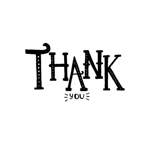 Thank You Lettering Vector Illustration Isolated Background — Stock Vector