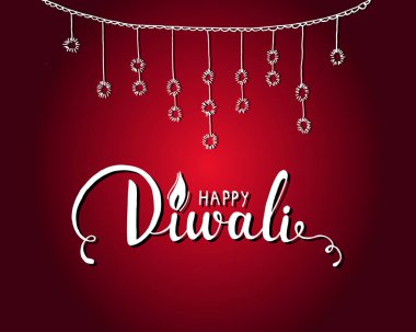 Geleneksel Hint Festivali Diwali zarif kart tasarımı. Diwali Celebration Festivali için güzel tebrik kartı.