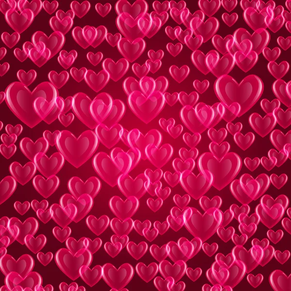 Valentine's day background with hearts — Stock Vector