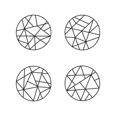 Vektör logo tasarımı. Geometrik yuvarlak logo. Amblem lüks güzellik spa, kozmetikler için doğal rozeti