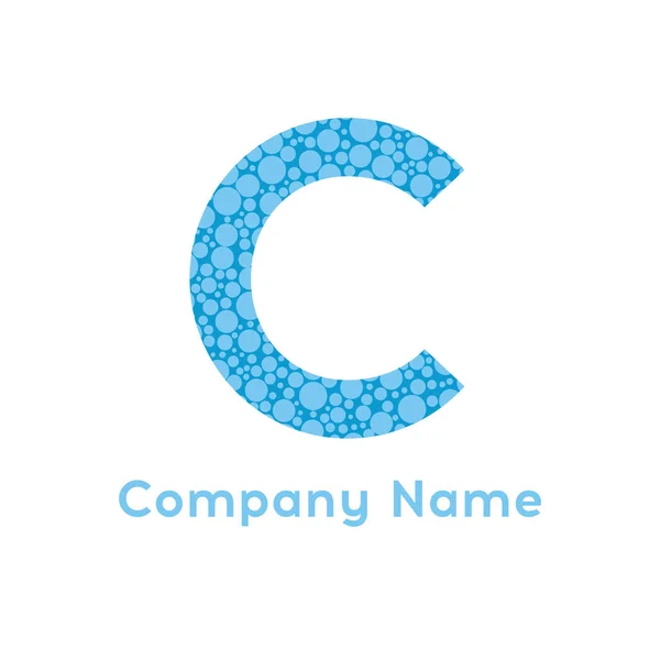 Letter C logo. Business logo - vector illustration. Letter C bubbles vector. — Stock Vector