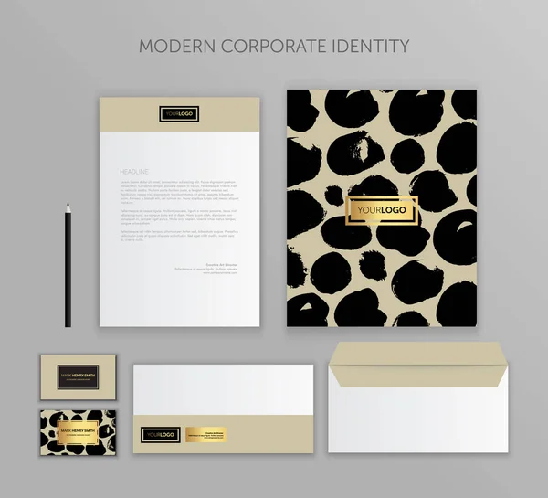 Corporate Identity Business gesetzt. modernes Design von Schreibwaren-Vorlagen. Dokumentation für Unternehmen. — Stockvektor