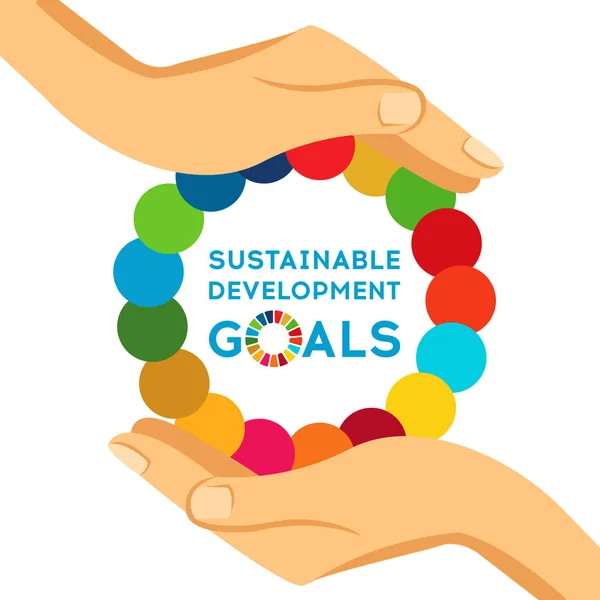 Globala mål för hållbar utveckling. Företagens sociala ansvar. — Stock vektor