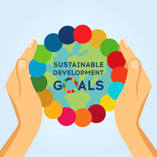 Globalne cele zrównoważonego rozwoju. Odpowiedzialność społeczna przedsiębiorstw. — Wektor stockowy