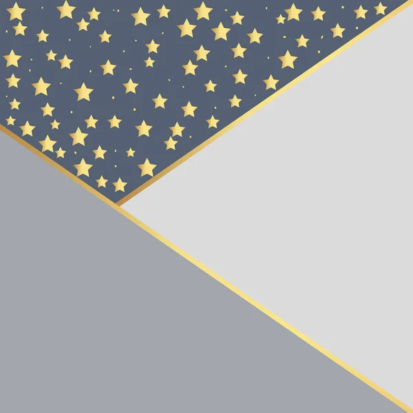 Fondo negro de lujo vectorial con estrellas doradas. Ilustración vectorial — Vector de stock