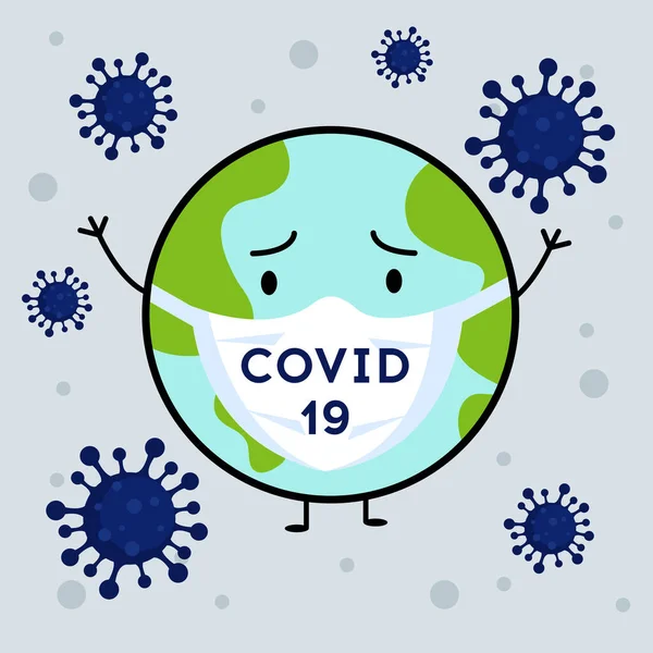 Novel Coronavirus 2019-nCoV. Virus Covid 19-NCP. Ilustrație vectorială . — Vector de stoc