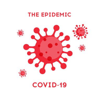 Roman Coronavirus 2019-nCoV. Virüs Covid 19-NCP. Vektör illüstrasyonu.