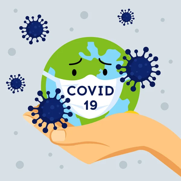 Novel Coronavirus 2019-nCoV . Virus Covid 19-NCP. Ilustrație vectorială . — Vector de stoc