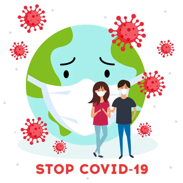 Novel Coronavirus 2019-nCoV. Virus Covid 19-NCP. Ilustrație vectorială . — Vector de stoc