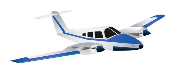 Jet kartun yang lucu terisolasi pada latar belakang putih. Ilustrasi vektor . - Stok Vektor