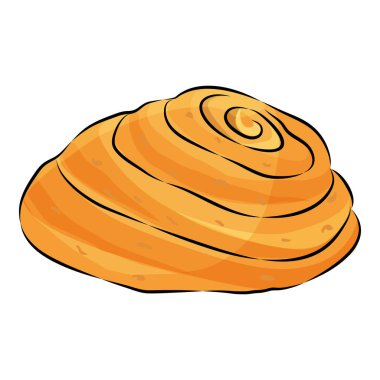 Beyaz arka planda izole edilmiş şirin bir çizgi film somunu. Vektör illüstrasyonu.