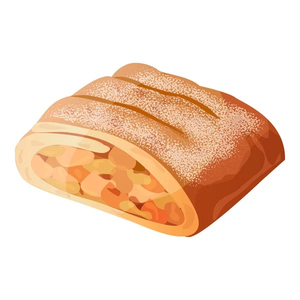 Mignon strudel dessin animé isolé sur un fond blanc. Style plat . — Image vectorielle